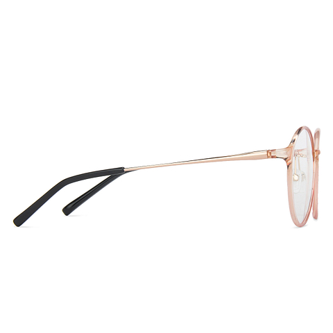 Lenskart Air Online Brown Transparent Full Rim Round left side