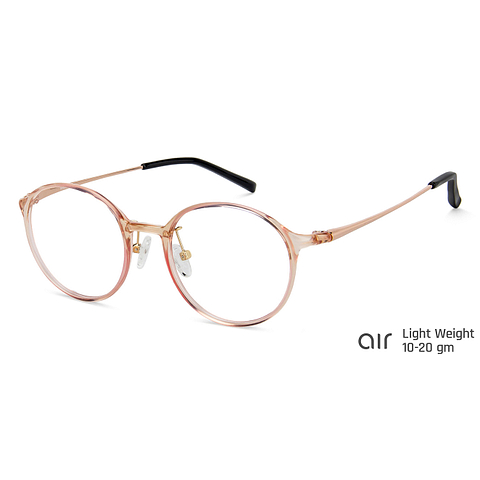 Lenskart Air Online Brown Transparent Full Rim Round left side