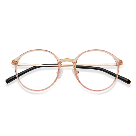 Lenskart Air Online Beige Transparent Full Rim Round left side