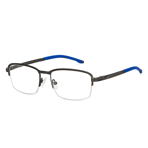 Lenskart Air Online Mid Gunmetal Half Rim Rectangle left side