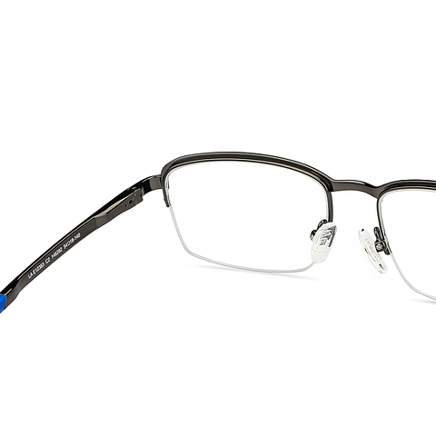 Lenskart Air Online Mid Gunmetal Half Rim Rectangle right side