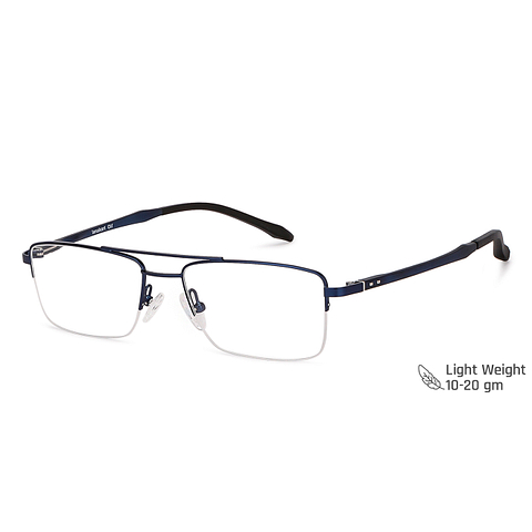 Lenskart Air Online Sky Blue Half Rim Rectangle right side