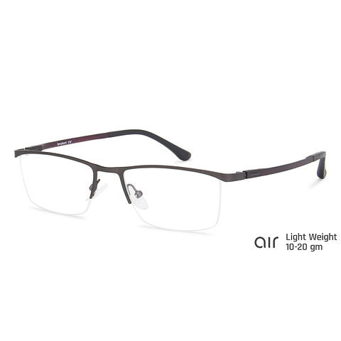 Lenskart Air Online Light Gray Half Rim Rectangle right side