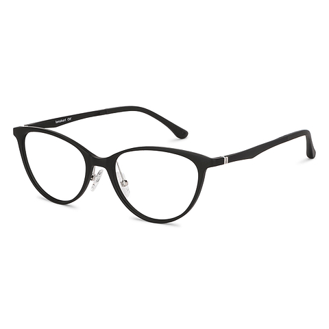 Lenskart Air Screen Glasses Black Full Rim Cat Eye left side