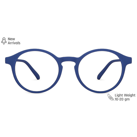 Blue Block Phone & Computer Glasses: Blue Full Rim Round Lenskart Blu LB E14059-C2