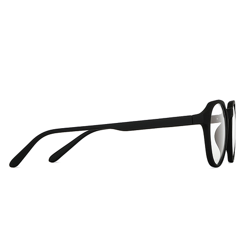 Lenskart BLU Screen Glasses Blue Block Zero Power Screen Glasses: Black Full Rim Round Lenskart Blu LB E14060-C1 left side