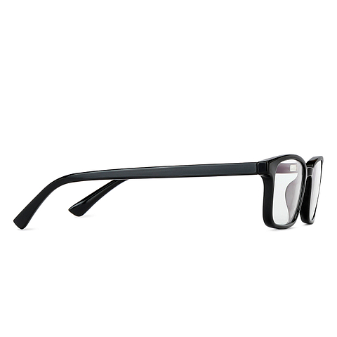 Lenskart BLU Screen Glasses Blue Block Zero Power Screen Glasses: Black Full Rim Rectangle Lenskart BLU LB E14065-C4 left side