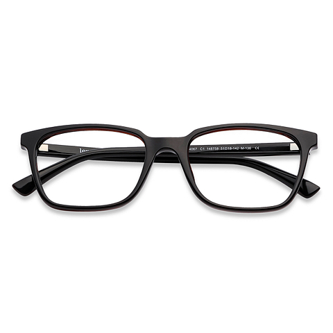 Lenskart BLU Screen Glasses Blue Block Zero Power Screen Glasses: Black Full Rim Rectangle Lenskart BLU LB E14067-C1 left side