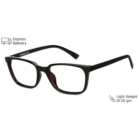 Lenskart BLU Screen Glasses Blue Block Zero Power Screen Glasses: Black Full Rim Rectangle Lenskart BLU LB E14067-C1 right side