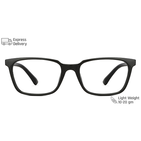 Lenskart BLU Screen Glasses Blue Block Zero Power Screen Glasses: Grey Full Rim Rectangle Lenskart BLU LB E14067-C2 left side