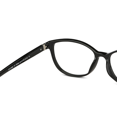 Lenskart BLU Screen Glasses Blue Block Zero Power Screen Glasses: Black Full Rim Cat Eye Lenskart BLU LB E14069-C4 right side