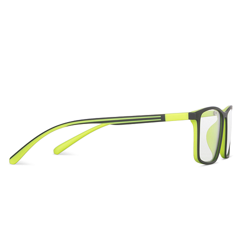 Lenskart BLU Screen Glasses Blue Block Screen Glasses: Black Yellow Full Rim Rectangle Lenskart Blu LB E14255-C6 left side