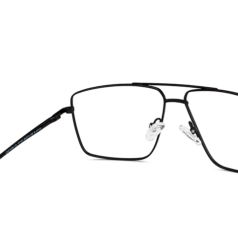 Lenskart BLU Screen Glasses Blue Block Zero Power Screen Glasses: Black Transparent Full Rim Aviator Lenskart Blu LB E14484-C2 right side