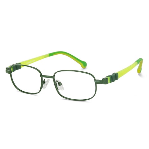 Lenskart Junior Computer Glasses Blue-Block Kids Computer Glasses: Green Full Rim Rectangle Kids  8-12 yrs  Lenskart Junior LKJ E10012CE-C3 right side