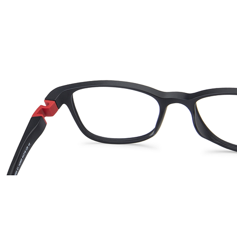 Hooper online Matte Black Full Rim Rectangle left side