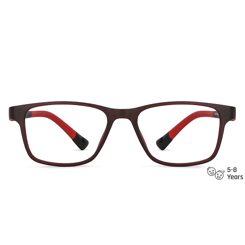 Hooper Online Red Transparent Full Rim Rectangle left side