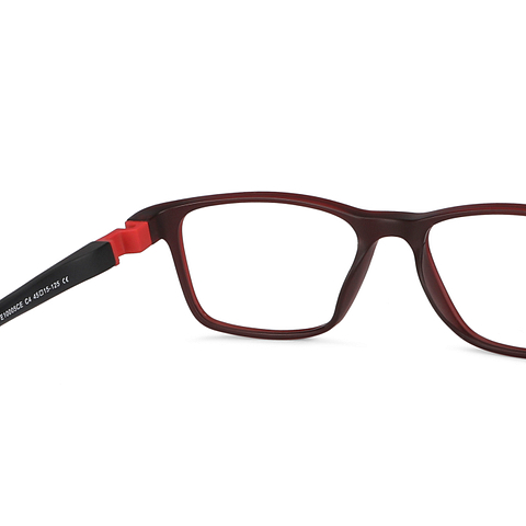 Hooper Online Red Transparent Full Rim Rectangle right side