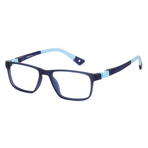 Hooper online Matte Blue Transparent Full Rim Rectangle left side