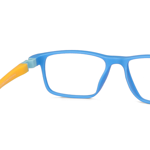 Hooper online Matte Sky Blue Full Rim Rectangle left side