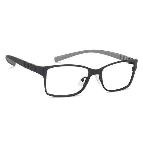 Lenskart Junior Computer Glasses Blue-Block Kids Computer Glasses: Black Grey Full Rim Rectangle Kids  5-8 yrs  Lenskart Junior LKJ E10008CE-C2 left side