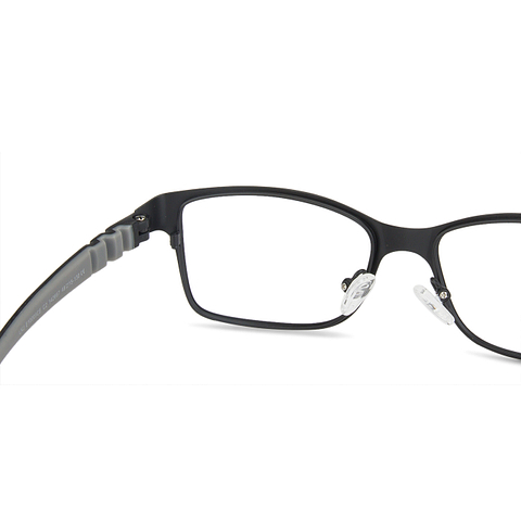 Lenskart Junior Computer Glasses Blue-Block Kids Computer Glasses: Black Grey Full Rim Rectangle Kids  5-8 yrs  Lenskart Junior LKJ E10008CE-C2 left side