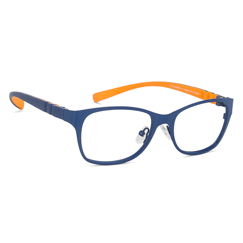 Hooper Screen Glasses Blue-Block Kids Computer Glasses: Blue Orange Full Rim Rectangle Kids  5-8 yrs  Lenskart Junior LKJ E10009CE-C1 left side