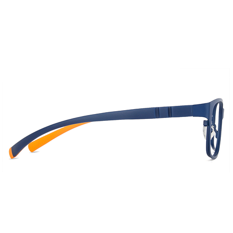 Hooper Screen Glasses Blue-Block Kids Computer Glasses: Blue Orange Full Rim Rectangle Kids  5-8 yrs  Lenskart Junior LKJ E10009CE-C1 right side