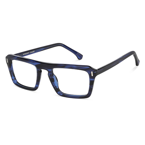 Vincent Chase Blue Transparent Full Rim Square right side