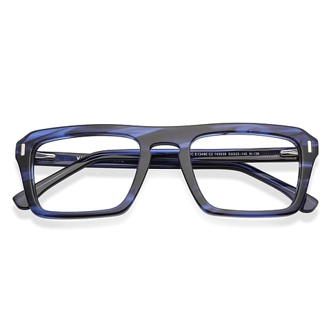 Vincent Chase Blue Transparent Full Rim Square left side