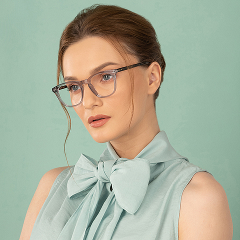Vincent Chase Online Gray Transparent Full Rim Cat Eye right side