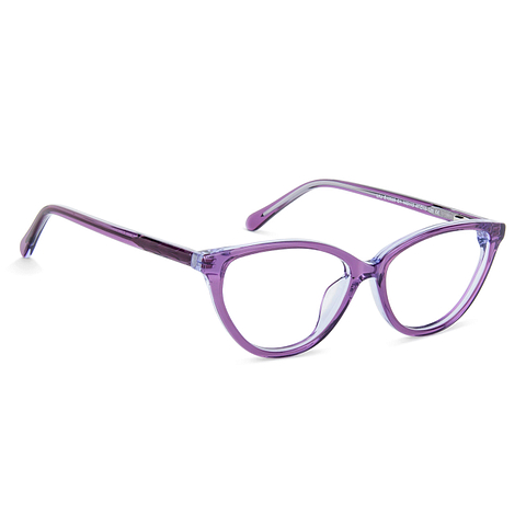 Hooper Online Purple Transparent Full Rim Cat Eye left side