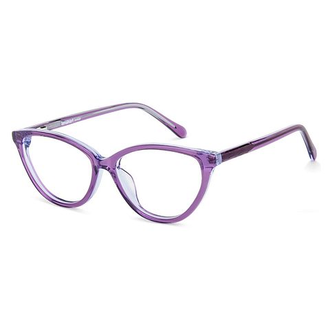 Hooper Online Purple Transparent Full Rim Cat Eye left side