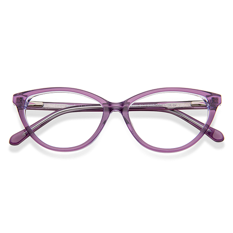 Hooper Online Purple Transparent Full Rim Cat Eye right side