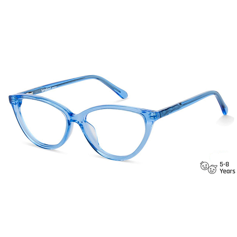 Hooper Online Blue Transparent Full Rim Cat Eye right side