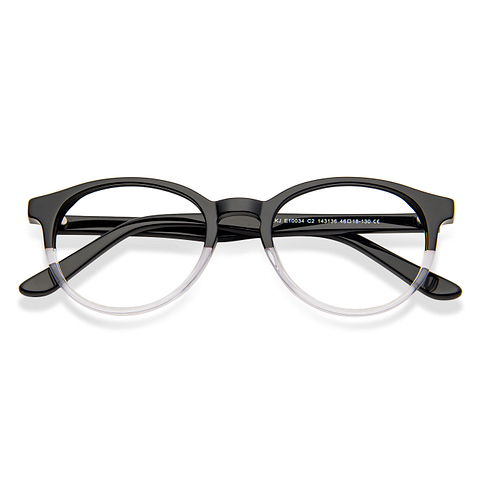 Hooper Online Black Transparent Full Rim Round right side