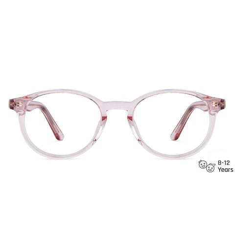 Hooper Online Pink Transparent Full Rim Round right side