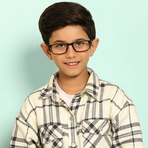 Hooper Online Brown Transparent Full Rim Rectangle left side