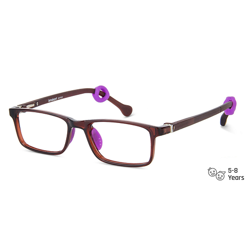 Hooper Online Brown Transparent Full Rim Rectangle right side