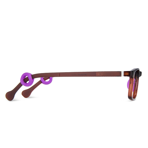 Hooper Online Brown Transparent Full Rim Rectangle left side