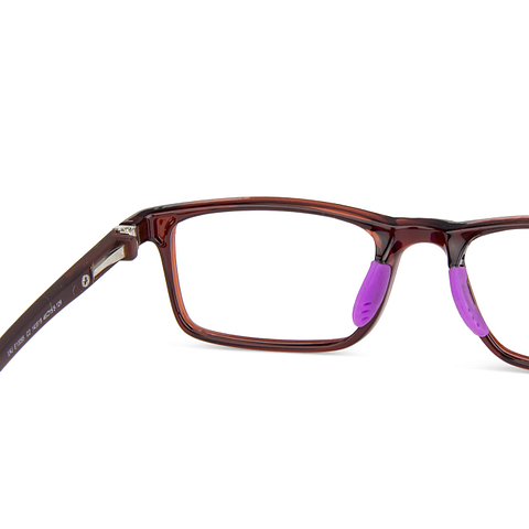 Hooper Online Brown Transparent Full Rim Rectangle right side