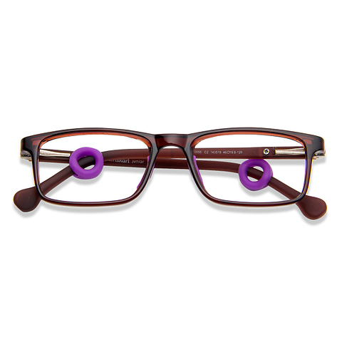 Hooper Online Brown Transparent Full Rim Rectangle left side