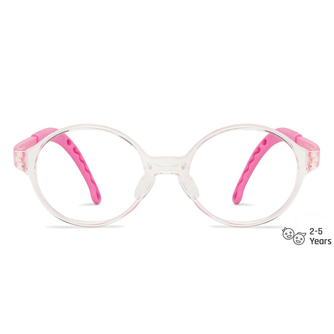 Hooper online Pink Transparent Full Rim Round left side