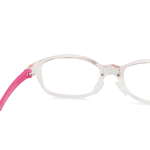 Hooper online Pink Transparent Full Rim Rectangle right side