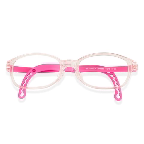 Hooper Online Pink Transparent Full Rim Rectangle left side