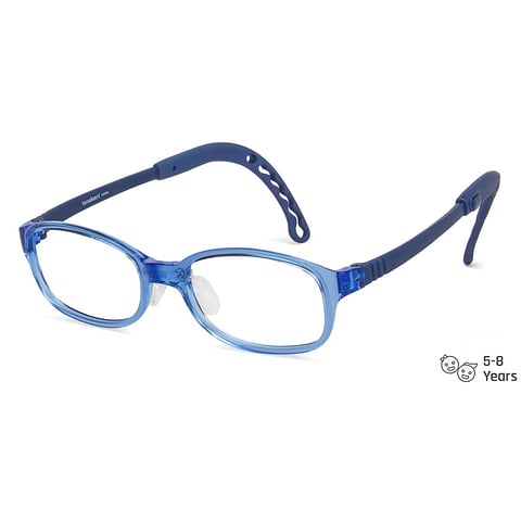 Hooper Online Blue Transparent Full Rim Rectangle left side Hooper Online Blue Transparent Full Rim Rectangle left side