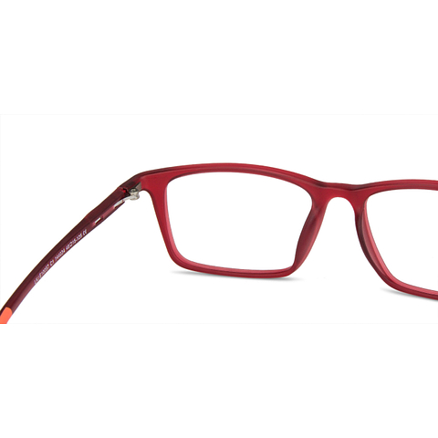 Hooper Online Red Full Rim Rectangle left side