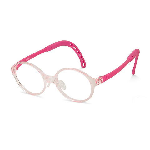 Hooper Screen Glasses Blue-Block Kids Computer Glasses: Pink Transparent Full Rim Round Kid  2-5 yrs  Lenskart Junior LKJ E10063CE-C2 right side
