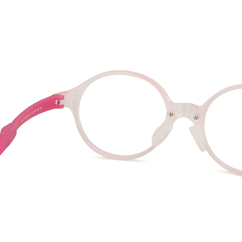 Hooper Screen Glasses Blue-Block Kids Computer Glasses: Pink Transparent Full Rim Round Kid  2-5 yrs  Lenskart Junior LKJ E10063CE-C2 right side