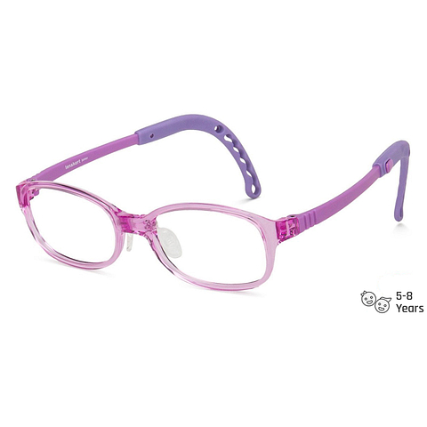 Hooper Screen Glasses Blue-Block Kids Computer Glasses: Purple Transparent  Full Rim Rectangle Kid  5-8 yrs  Lenskart Junior LKJ E10064CE-C3 right side