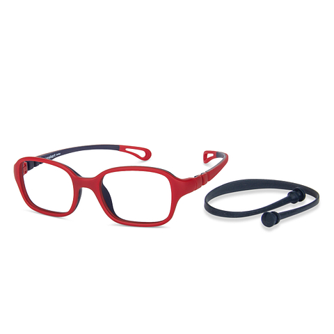 Hooper online Matte Red Blue Full Rim Square left side